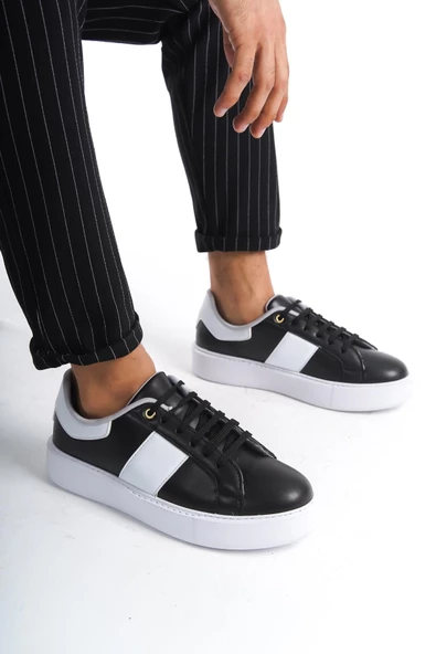 Erkek Şerit Detaylı Rahat Taban Çift Renkli Günlük Spor Ayakkabı Sneaker - 2