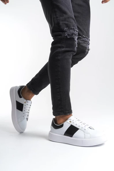 Erkek Şerit Detaylı Rahat Taban Çift Renkli Günlük Spor Ayakkabı Sneaker - 7