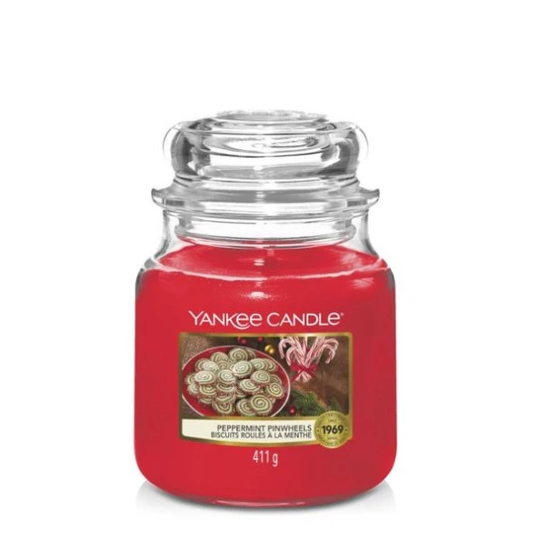 Yankee Candle Peppermint Pinwheels Kokulu Mum 411g 1721036E