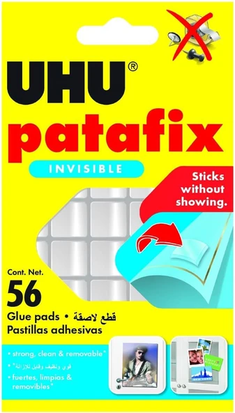 Uhu Patafix Invisible 56'lı Yapışkanlı Hamur Şeffaf