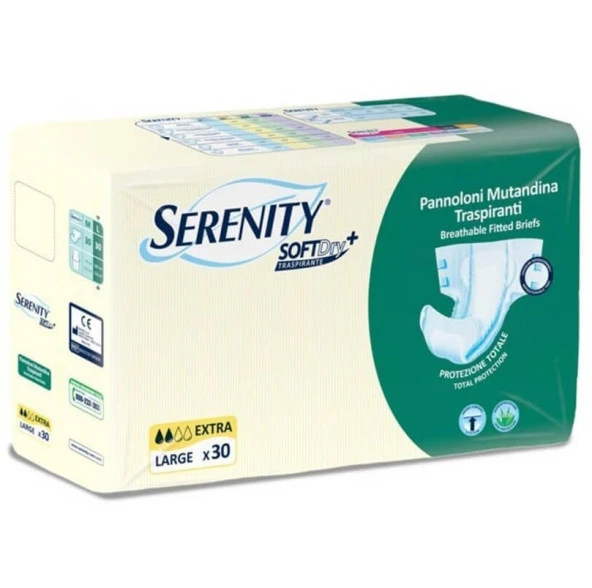 Serenity Softdry 30'lu Yetişkin Hasta Bezi L Beden