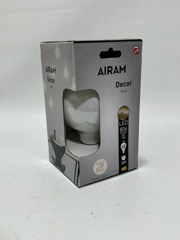 Airam Decor Opal Dim Edilebilir Led Ampul 3000K 7W=60W - 4