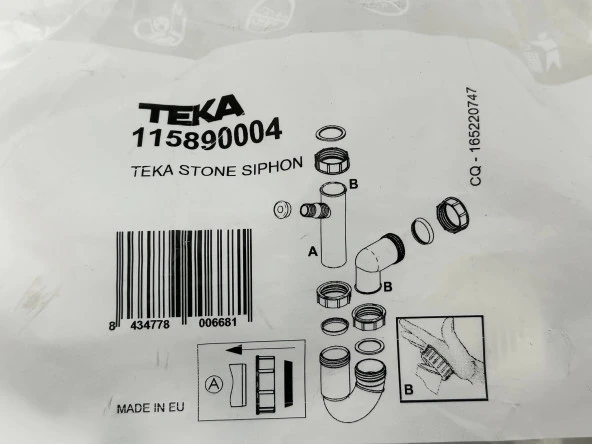 Teka 115890004 Evye Taş Sifonu - Resim 3