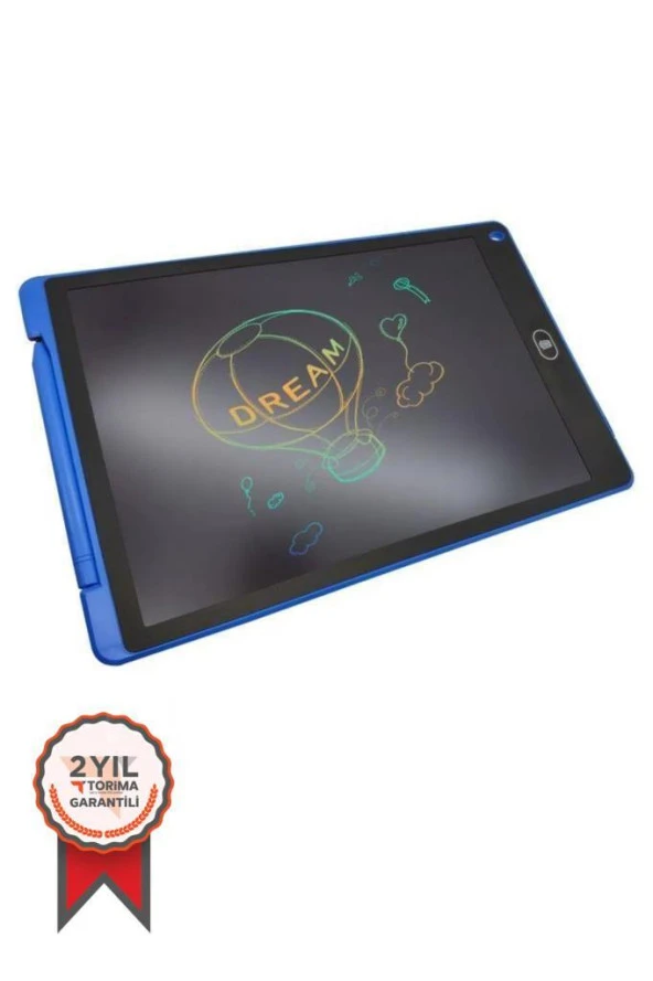 Torima Writing Tablet Lcd 12 Inç Dijital Kalemli Çizim Yazı Tahtası mavi