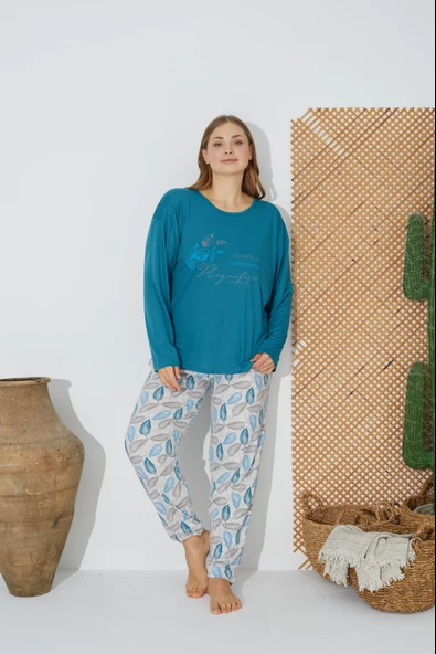 Estiva 24077 Kadın Uzun Kollu Pijama Takımı - 11