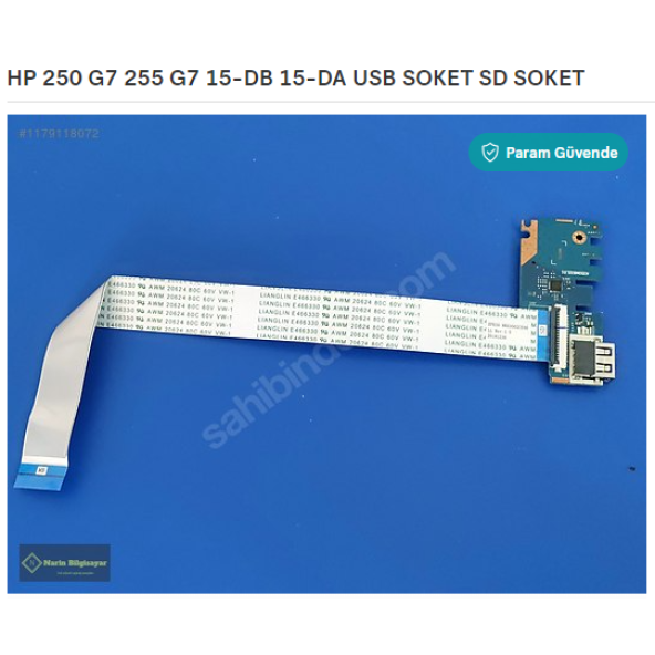 HP 250 G7 255 G7 15-DB 15-DA USB SOKET SD SOKET