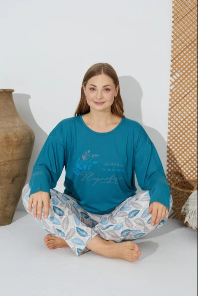Estiva 24077 Kadın Uzun Kollu Pijama Takımı - 12