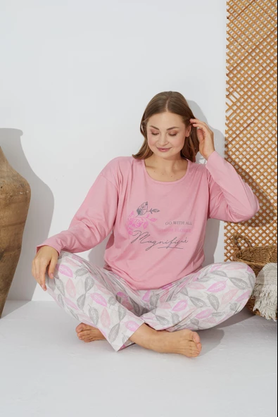 Estiva 24077 Kadın Uzun Kollu Pijama Takımı - 7