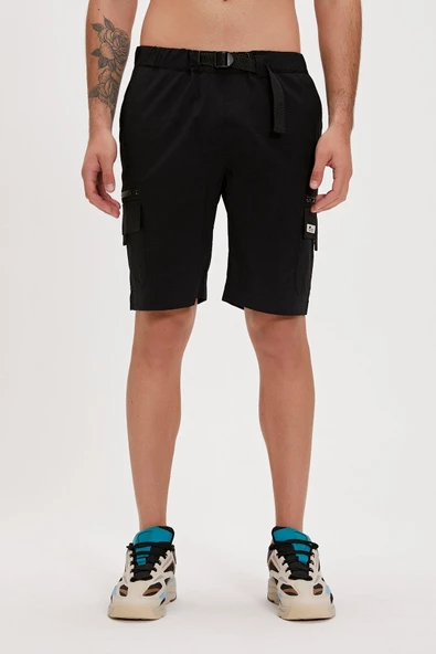 Bad Bear Richard Siyah Erkek Kargo Şort - 5