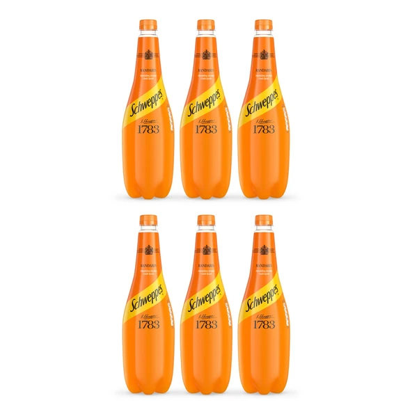 Schweppes Mandalina Aromalı Gazlı İçecek 1 Lt X 6 Adet ürün görseli 1