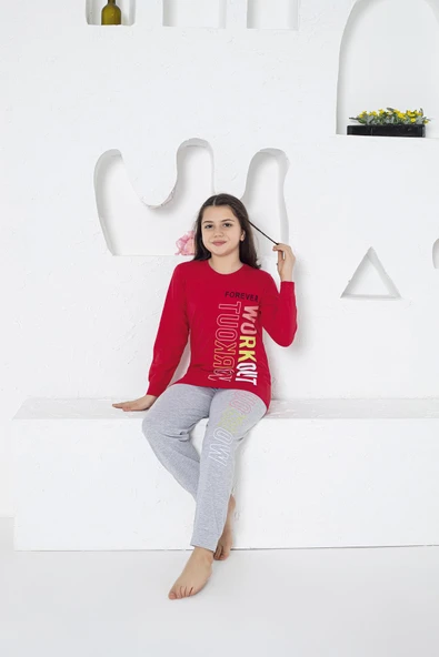 Estiva 24472 Kız Çocuk Uzun Kollu Pijama Takımı - Resim 3