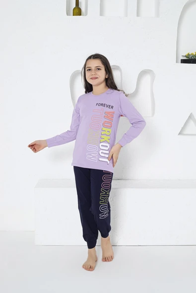 Estiva 24472 Kız Çocuk Uzun Kollu Pijama Takımı - Resim 4