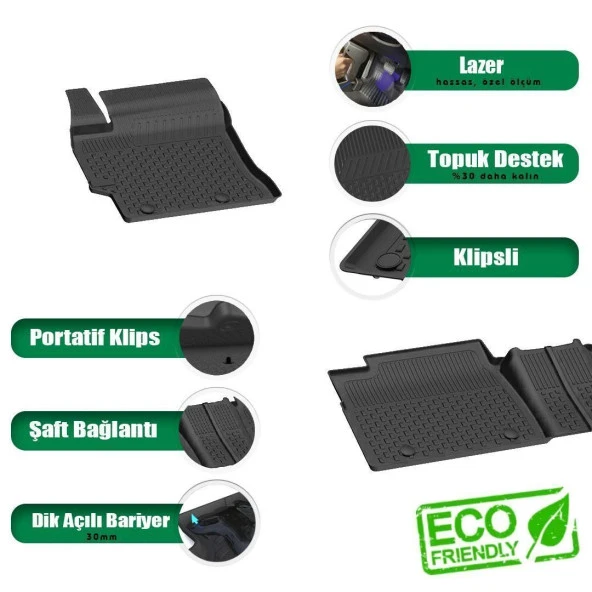 PEUGEOT 408 2022+  Uyumlu Sahler 4.5D Paspas - Resim 2