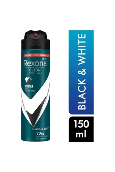 RexonaDeodorant 150 Ml Erkek Invisible Black White
