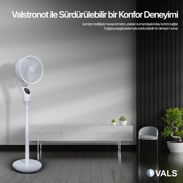 Vals SF 10 VADC Valstronot 3D Salınım Uzaktan Kumandalı Vantilatör - Beyaz - 8