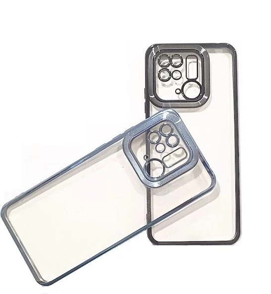 Redmi 10C / Poco C40 Kenarları Renkli Silikon Kılıf - Resim 5