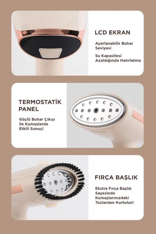 Torima KY-003 Siyah Buharlı Kırışık Giderici 1500W Taşınabilir Seyahat Boy Dikey Ütü - 4
