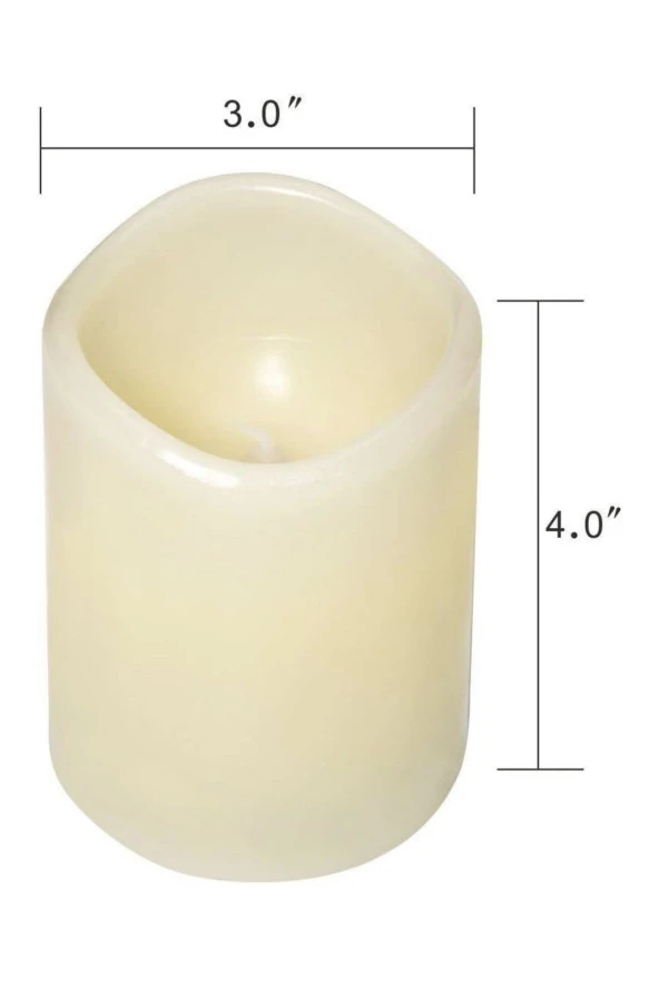 LED mumlar, alevsiz mumlar 200 saat dekorasyon mum sütunları 6'lı set, 10 tuşlu kumanda - 6