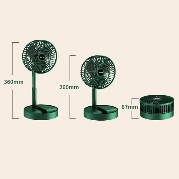 Torima F-06 Taşınabilir Şarjlı Fan 3 Kademeli Vantilatör Klima Soğutucu Fan Beyaz - 2