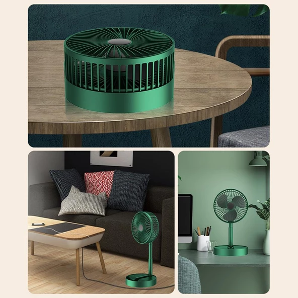 Torima F-06 Taşınabilir Şarjlı Fan 3 Kademeli Vantilatör Klima Soğutucu Fan Beyaz - 5
