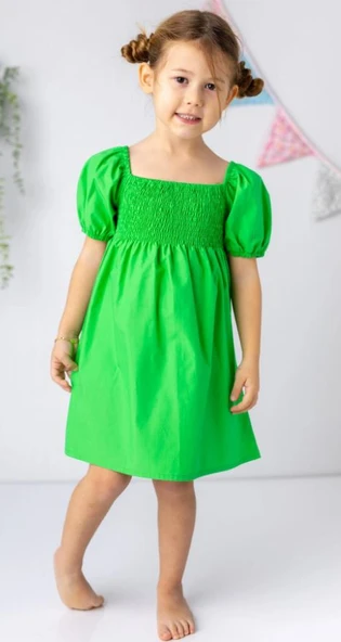 ZEYLAND YEŞİL KIZ ÇOCUK ELBİSE - Resim 6