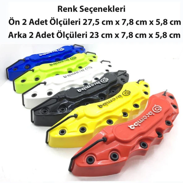 Toyota Prado Uyumlu Brembo Kırmızı Kaliper Kapağı 4 Parça Ön Arka Set