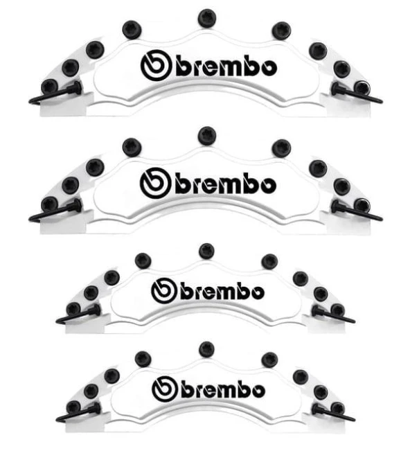 Volkswagen Polo Uyumlu Brembo Beyaz Kaliper Kapağı 4 Parça Ön Arka Set - Resim 2