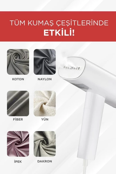 Torima KG3112 Beyaz Buharlı Kırışık Giderici 1200W Taşınabilir Seyahat Boy Dikey Ütü - 4