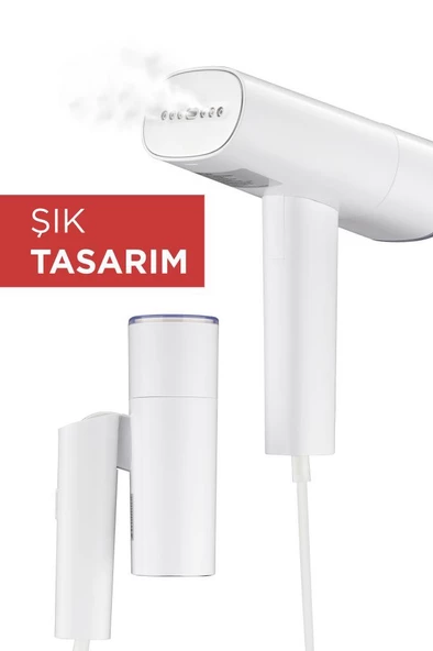 Torima KG3112 Beyaz Buharlı Kırışık Giderici 1200W Taşınabilir Seyahat Boy Dikey Ütü - 3