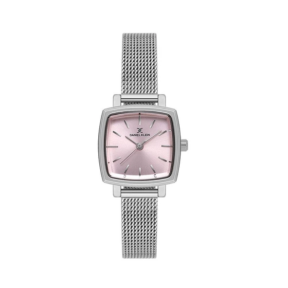 DANIEL KLEIN DK102-DK.1.13726-2 PEMBE KADRAN HASIR KORDON KARE KADIN KOL SAATİ ürün görseli 1
