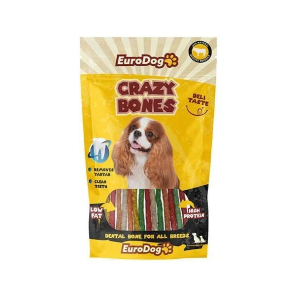 Euro Dog Crazy Bone Munchy Burgu Çubuk Köpek Kemik Ödül Maması 20 li