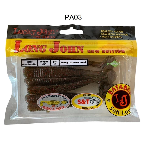 Lucky John Long John 4.2'' (10.67 cm) 6'lı Paket Silikon Yem - 4