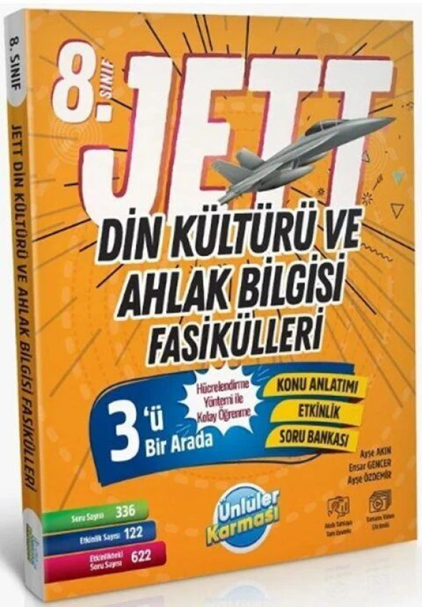 8. Sınıf Din Kültürü ve Ahlak Bilgisi JETT Soru Fasikülleri Ünlüler Karması ürün görseli 1
