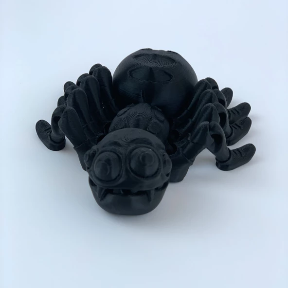 3D Hareketli Sevimli Örümcek Figürlü Oyuncak - Siyah - Resim 4