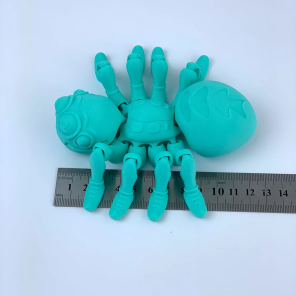 3D Hareketli Sevimli Örümcek Figürlü Oyuncak - Turkuaz - 8