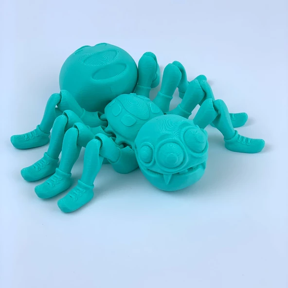 3D Hareketli Sevimli Örümcek Figürlü Oyuncak - Turkuaz - 2