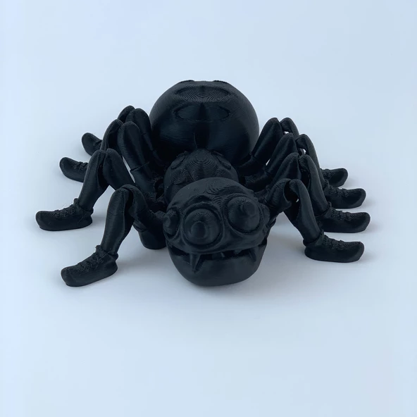 3D Hareketli Sevimli Örümcek Figürlü Oyuncak - Siyah - Resim 2