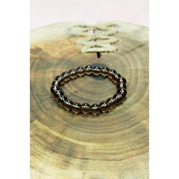 Dumanlı Kuvars Doğal Taş Bileklik Kutulu - 2