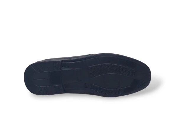 Zerhan 044 Erkek Siyah Hakiki Deri Poli Taban Ayakkabı - Resim 4