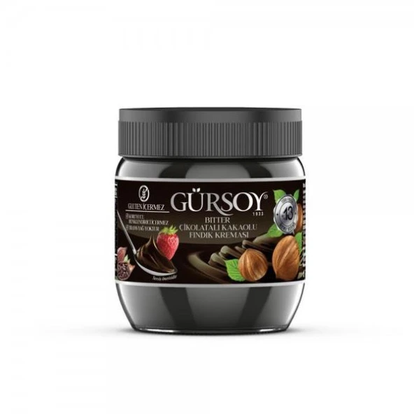 Gürsoy Bitter Çikolatalı Kakaolu Fındık Kreması 400 Gr