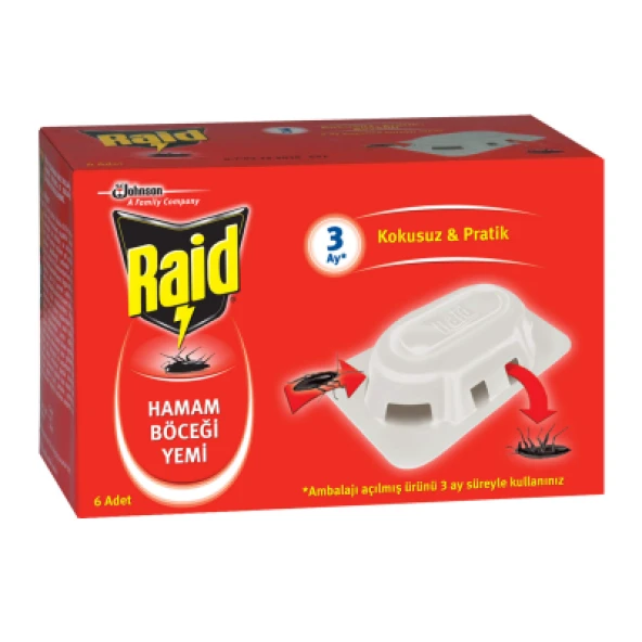 Raid 6 Parça Hamam Böcek Yemi