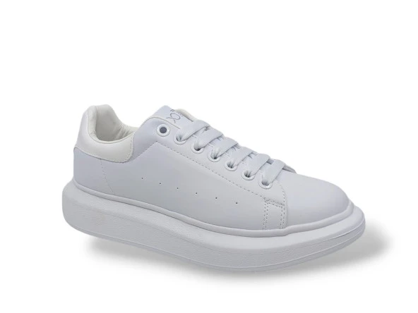 Best Of 150 Erkek Beyaz Kalın Taban Günlük Spor Casual Ayakkabı - Resim 2