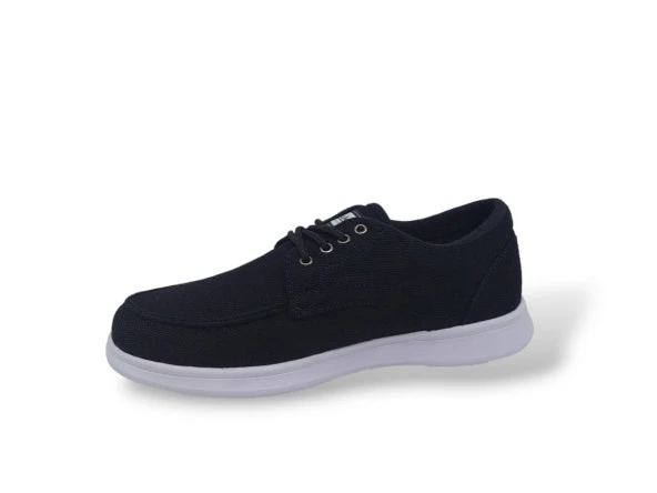 Zerhan 023 Erkek Siyah Bağcıklı Espadril Ayakkabı - Resim 3