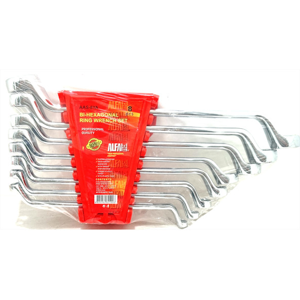 Alfa Tech Kombine Anahtar Takımı Seti Yıldız İki Ağızlı 8 Parça