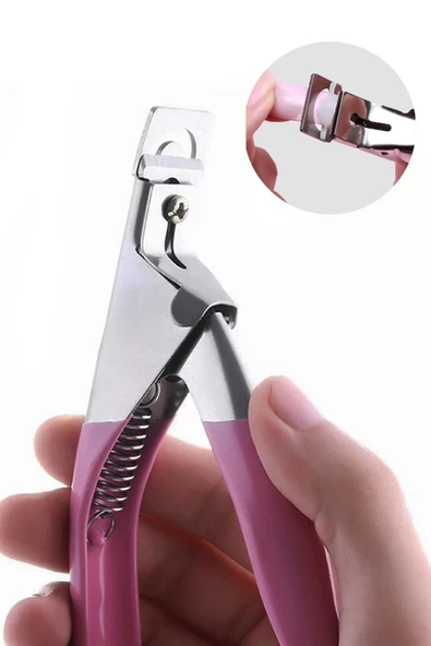 Takma Tırnak Protez Tırnak Pens Kesici Ayarlayıcı Giyotin - 2