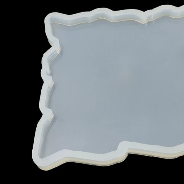 Bardak Altı Reçine Epoksi Kalıp - Dalgalı Kare Model - B7 - 2