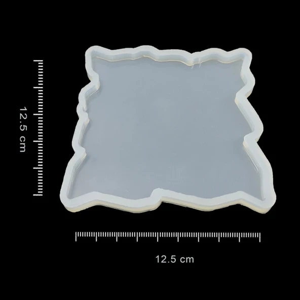 Bardak Altı Reçine Epoksi Kalıp - Dalgalı Kare Model - B7 - 3