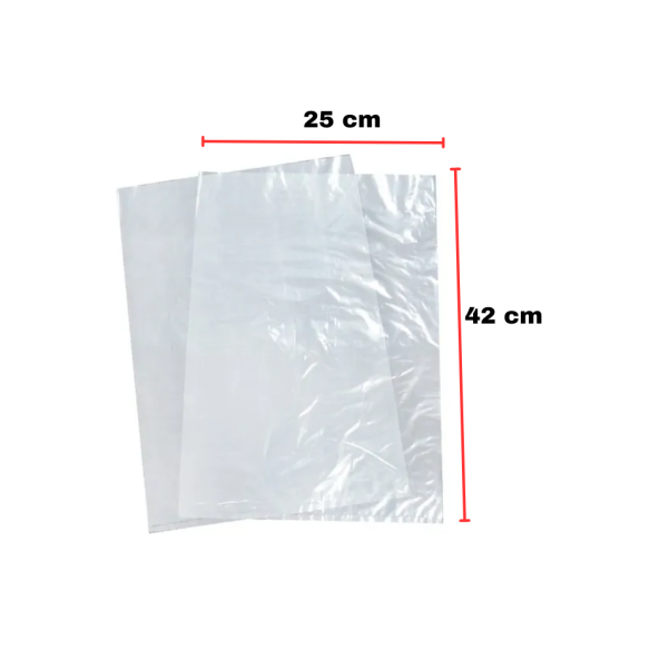 Bakkaliye Torbası 1 Kg Şeffaf Naylon Torba 3'lük 25x42 Cm Bakliyat Torbası Kalın Poşet - 2