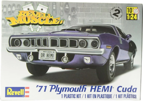 Monogram 1: 61 cm Hemi CUDA 426 Muscle Auto (çok renkli)