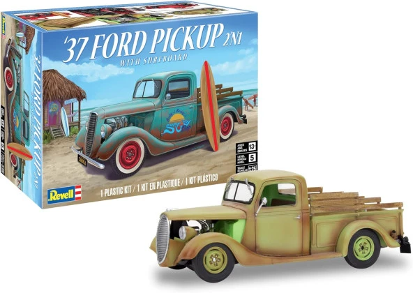 37 Ford Pickup 2si 1 Arada Sörf Tahtalı Model Kit Araba